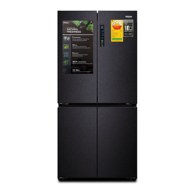 HAIER 468LTS SIDE BY SIDE METAL DOOR REFRIGERATOR HRF-525MB(NG)