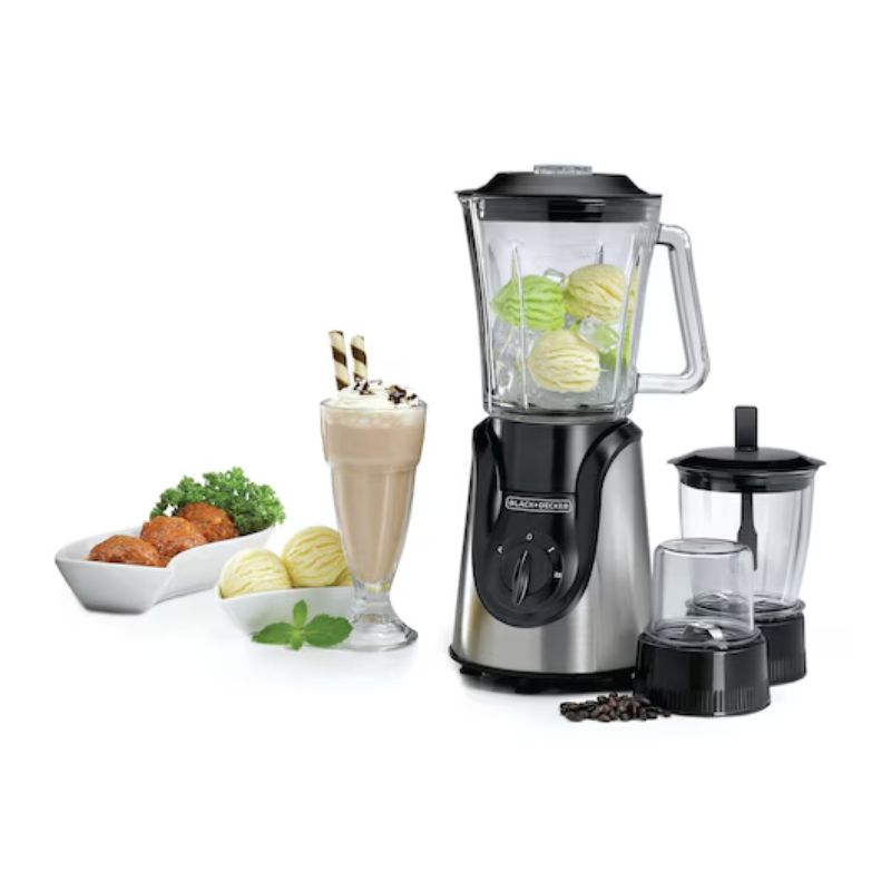 Black & Decker Blender 1.5L- 600W With Grinder & Minicer choper