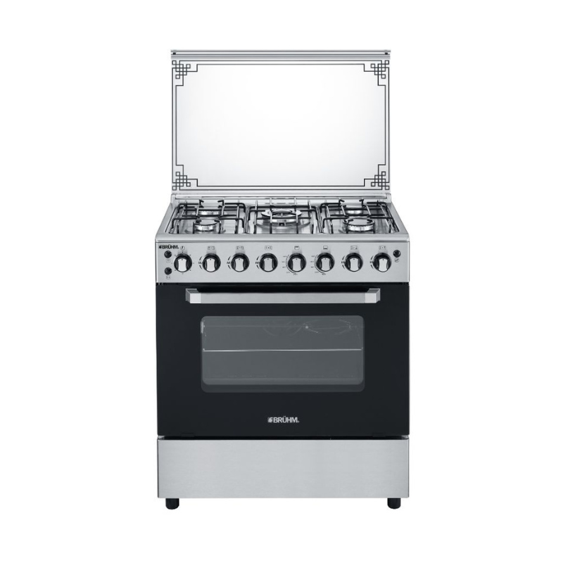 BRUHM GAS COOKER BGC-8650II – 5 BURNER GAS – 80 x 60